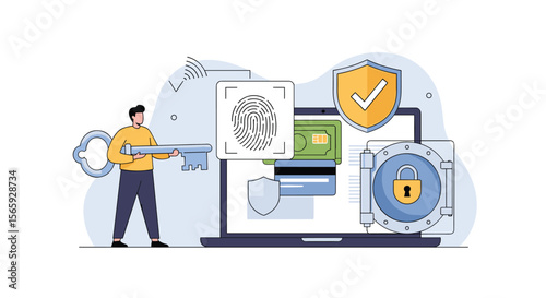 Digital Security and Data Protection Concepts for Online Privacy and Network Access Control