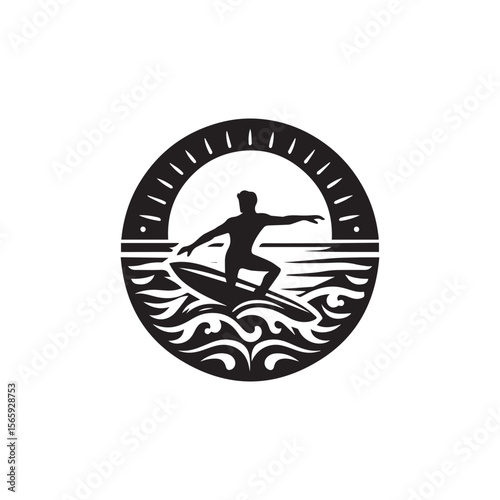 silhouette of a person surfing