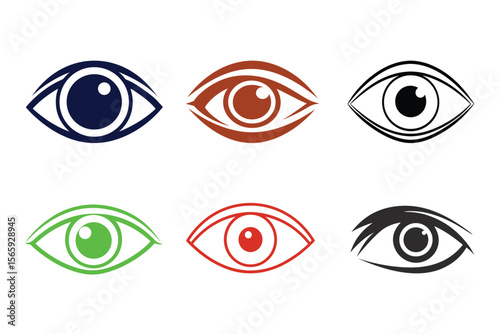 Human Eye Icon silhouette Vector Illustration