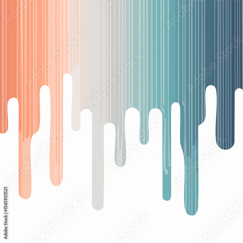 A soft abstract vector with vertical drips in peach, navy, and sage. Smooth and modern with stretched lines and flowing forms—great for design, decor, and visual branding.