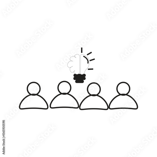 icon represents an idea vector illustration visual representation that symbolizes an idea or concept in a simple way