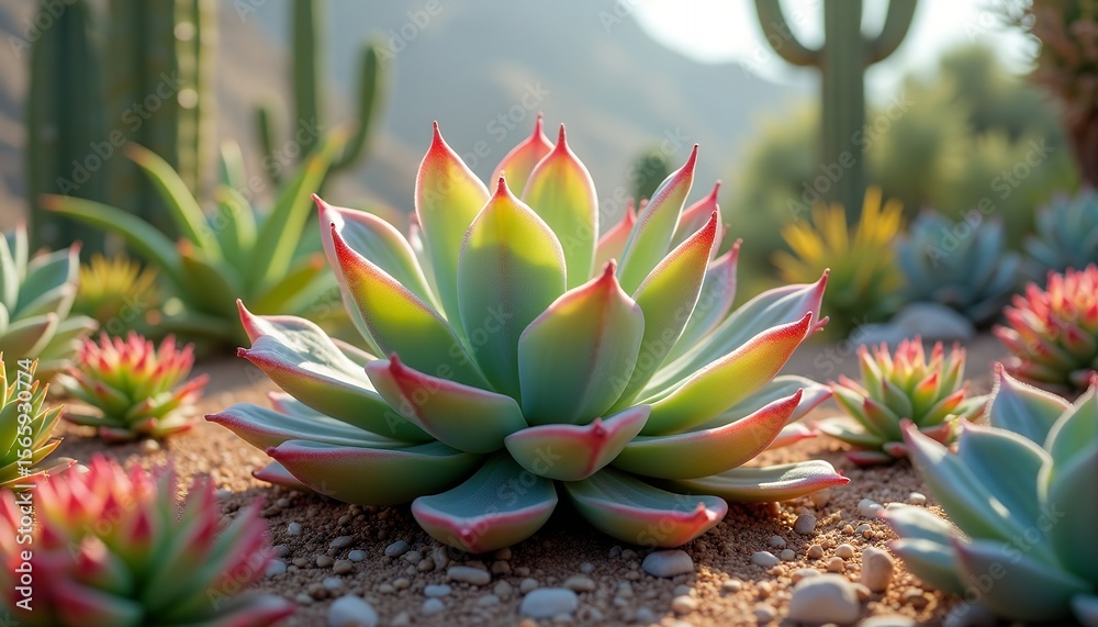 Fototapeta premium Succulent Plant in Desert Garden