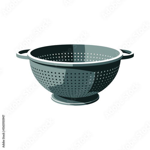 colander on a white background