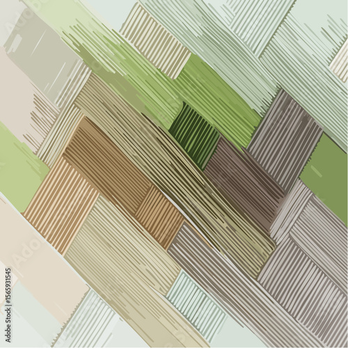 A subtle vector of woven threads and layered lines in sand, ink, and olive. Textured and calm, ideal for modern branding, packaging, or soft background elements.