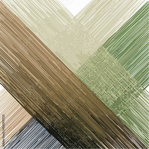 A subtle vector of woven threads and layered lines in sand, ink, and olive. Textured and calm, ideal for modern branding, packaging, or soft background elements.