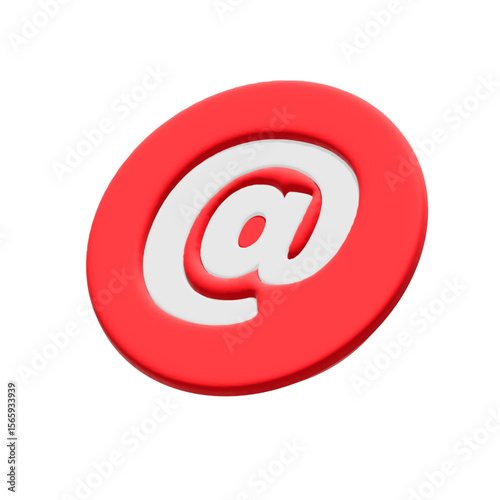 The vector displays a 3D representation of the symbol @