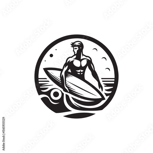 silhouette of a person surfing