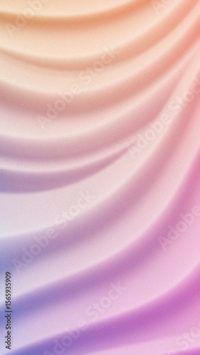 Soft flowing fabric with a gradient of peach pink and violet hues creating a gentle textured background