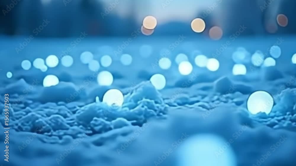 dreamy midnight background, arctic blue bokeh, frosty ambiance, cold light blur, seamless video loop, 4k dreamy background, ultra hd bokeh, soft chill light, abstract blue loop, clean blur effect, fan