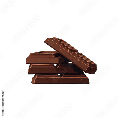 Stack of dark chocolate bars
