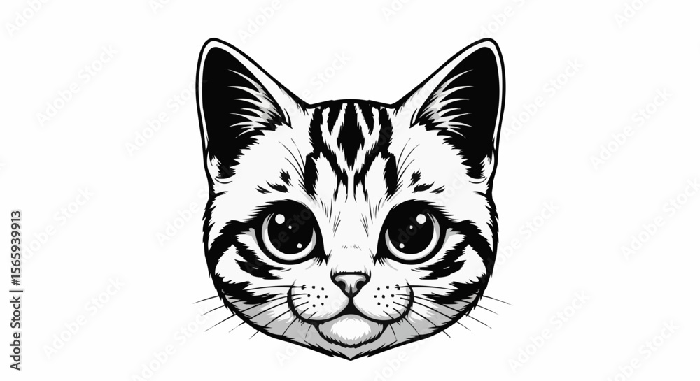 Fototapeta premium vector illustration of a cat