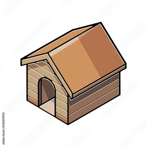 wooden house isolated on white