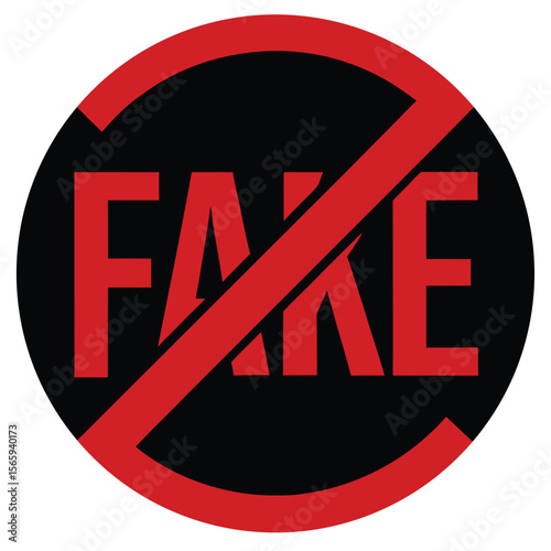 Stop Fake News  Authenticity, Truth, and Verification Symbol