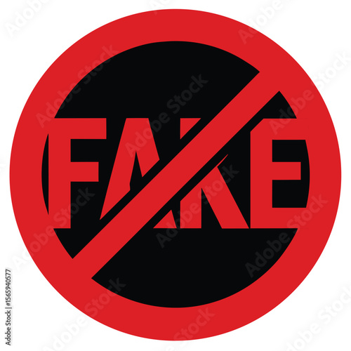 Stop Fake News  Authenticity Icon Graphic Design