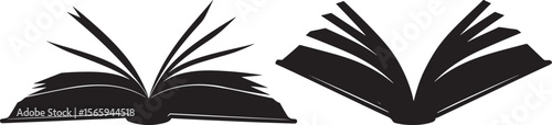 Book silhouette vector illustration