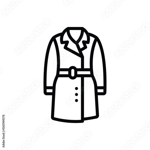 Black line icon for coats