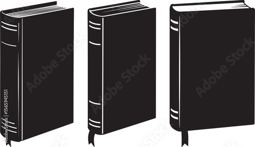 Book silhouette vector illustration