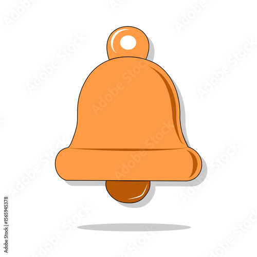A beautifully crafted golden bell icon, symbolizing alerts, notifications, or special announcements. Ideal for user interfaces, mobile apps, or any design needing a clear attention-grabbing element. 