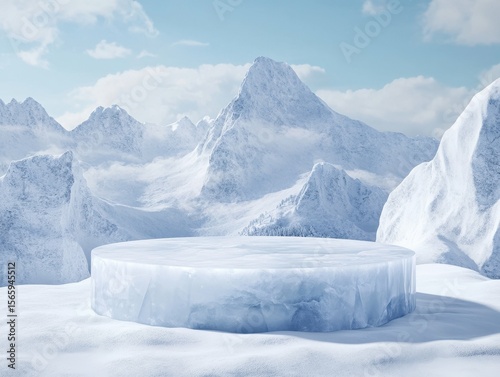 glacier in the mountains