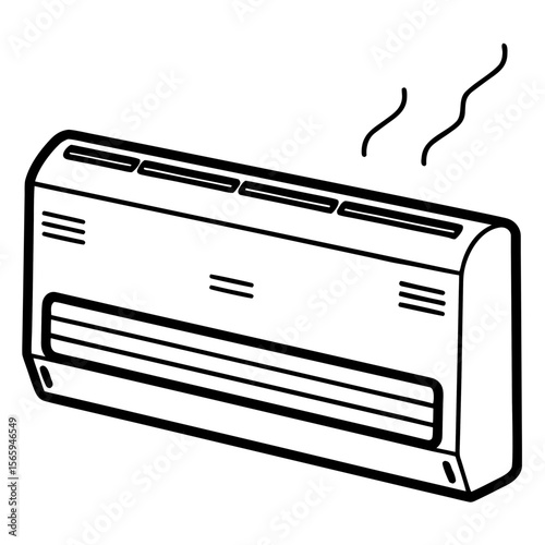 Cooling Unit Line Art Vector