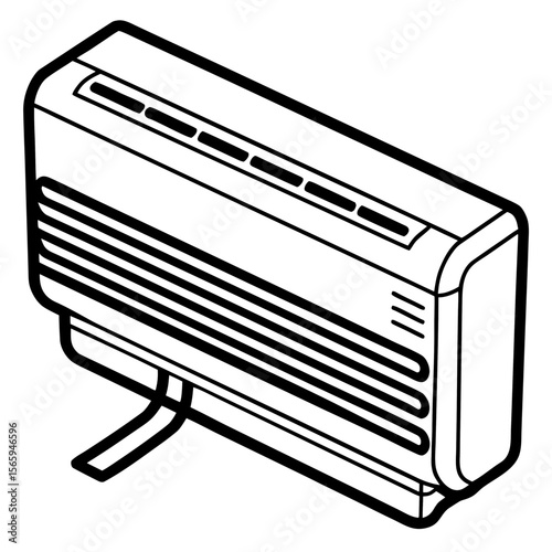 Cooling Unit Line Art Vector