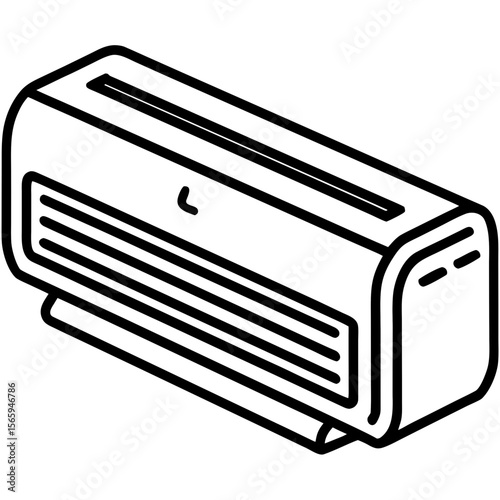 Cooling Unit Line Art Vector