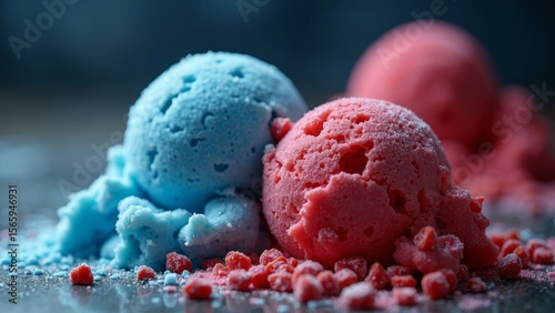 Close up of Colorful Ice Cream Art
