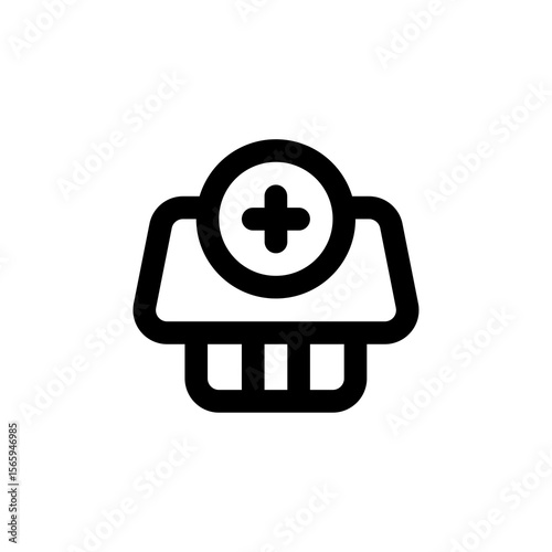 Add New Credit Card Icon Simple Vector Illustration