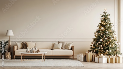 Minimalist Christmas living room (2)