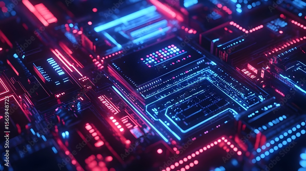 Futuristic Circuit Board Technology Abstract Futuristic Circuit Board Technology Abstract