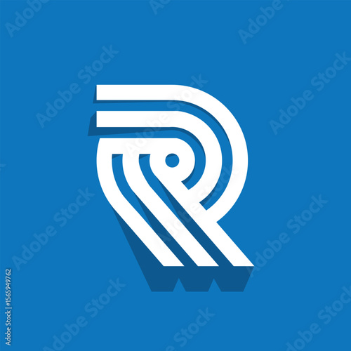 Minimalist design logo, Creative monochrome monogram icon of letter RR R. Universal elegant luxury alphabet vector design