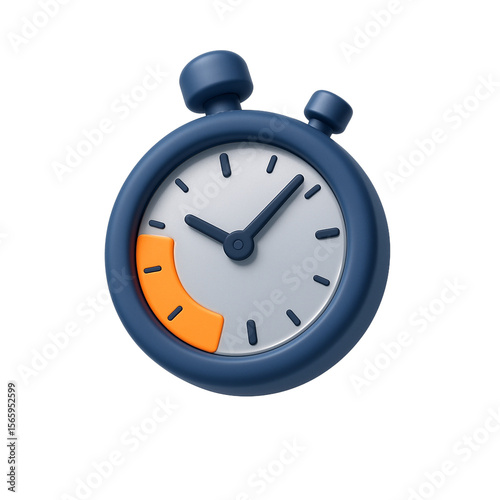 Modern stopwatch illustration representing speed, timer, or quick actions.