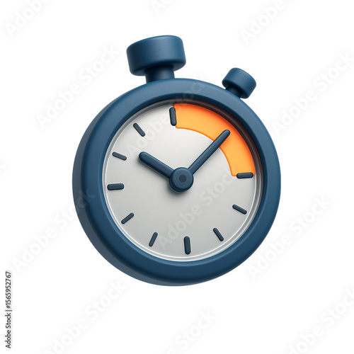 Modern stopwatch illustration representing speed, timer, or quick actions.