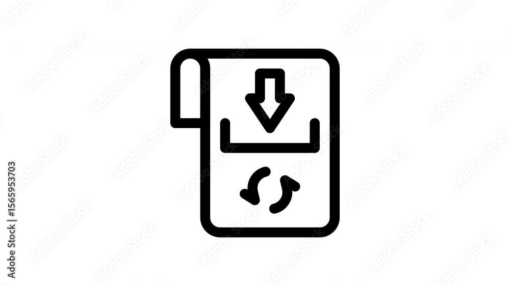 refresh data minimalist stroke animation
