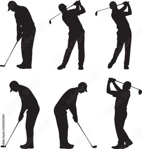 Golfer Swing Silhouette Design

Professional Golfer Vector Art

Golf Club Swing Illustration

Dynamic Golf Pose Silhouette

Tee Off Golfer Clipart Graphic
