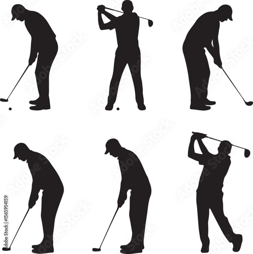 Golfer Swing Silhouette Design

Professional Golfer Vector Art

Golf Club Swing Illustration

Dynamic Golf Pose Silhouette

Tee Off Golfer Clipart Graphic