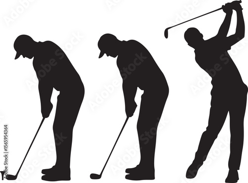 Golfer Swing Silhouette Design

Professional Golfer Vector Art

Golf Club Swing Illustration

Dynamic Golf Pose Silhouette

Tee Off Golfer Clipart Graphic
