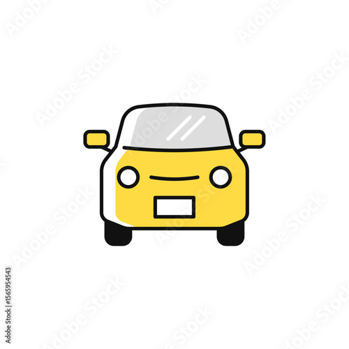自動車のシンプルなベクターアイコンイラスト素材