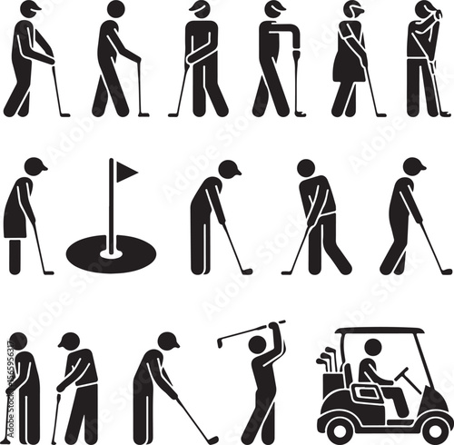 Golfer Swing Silhouette Design

Professional Golfer Vector Art

Golf Club Swing Illustration

Dynamic Golf Pose Silhouette

Tee Off Golfer Clipart Graphic