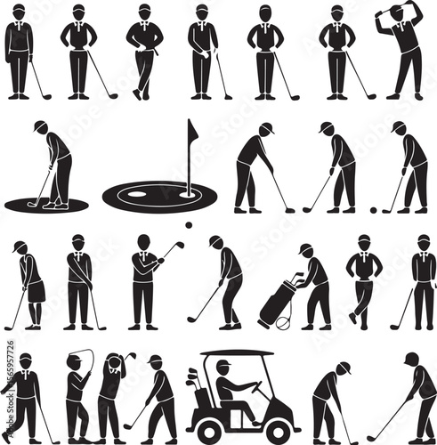 Golfer Swing Silhouette Design

Professional Golfer Vector Art

Golf Club Swing Illustration

Dynamic Golf Pose Silhouette

Tee Off Golfer Clipart Graphic