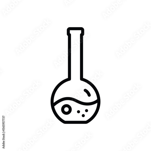 Black line icon for flask