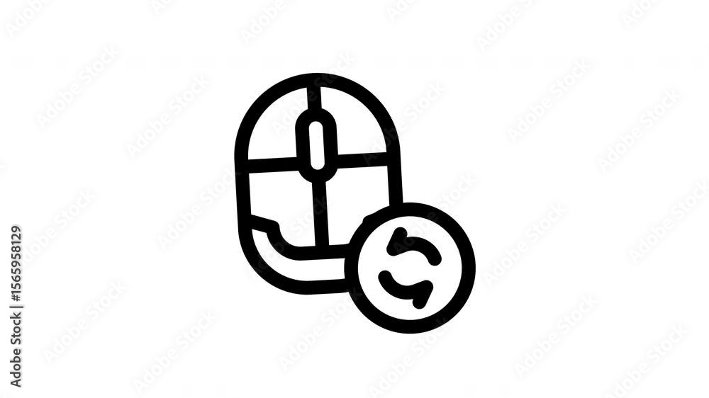 refresh data minimalist stroke animation
