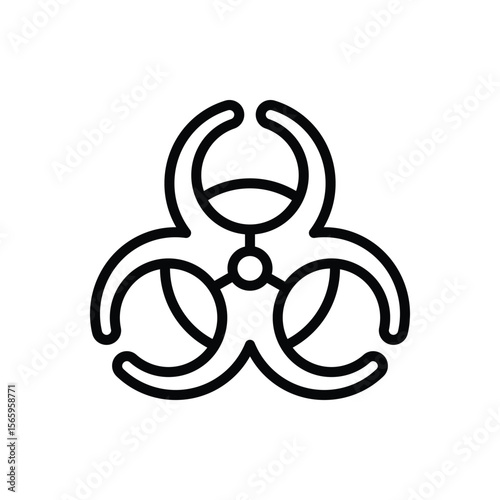 Black line icon for toxic