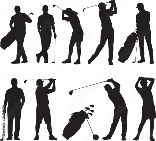 Golfer Swing Silhouette Design

Professional Golfer Vector Art

Golf Club Swing Illustration

Dynamic Golf Pose Silhouette

Tee Off Golfer Clipart Graphic