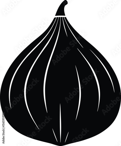 Anjeer Dried Fig minimal clean design silhouette vector art illustration