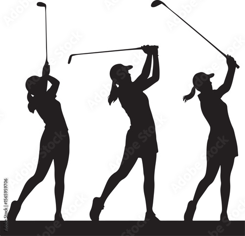 Golfer Swing Silhouette Design

Professional Golfer Vector Art

Golf Club Swing Illustration

Dynamic Golf Pose Silhouette

Tee Off Golfer Clipart Graphic