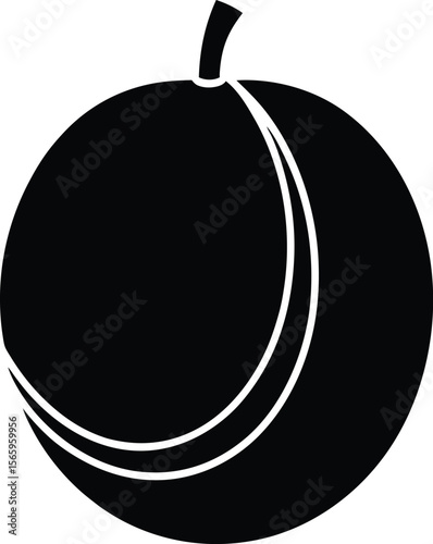 Cantaloupe minimal clean design silhouette vector art illustration