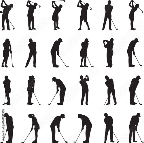 Golfer Swing Silhouette Design

Professional Golfer Vector Art

Golf Club Swing Illustration

Dynamic Golf Pose Silhouette

Tee Off Golfer Clipart Graphic