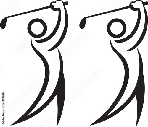 Golfer Swing Silhouette Design

Professional Golfer Vector Art

Golf Club Swing Illustration

Dynamic Golf Pose Silhouette

Tee Off Golfer Clipart Graphic