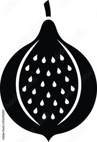 Chempedak Fruit minimal clean design silhouette vector art illustration